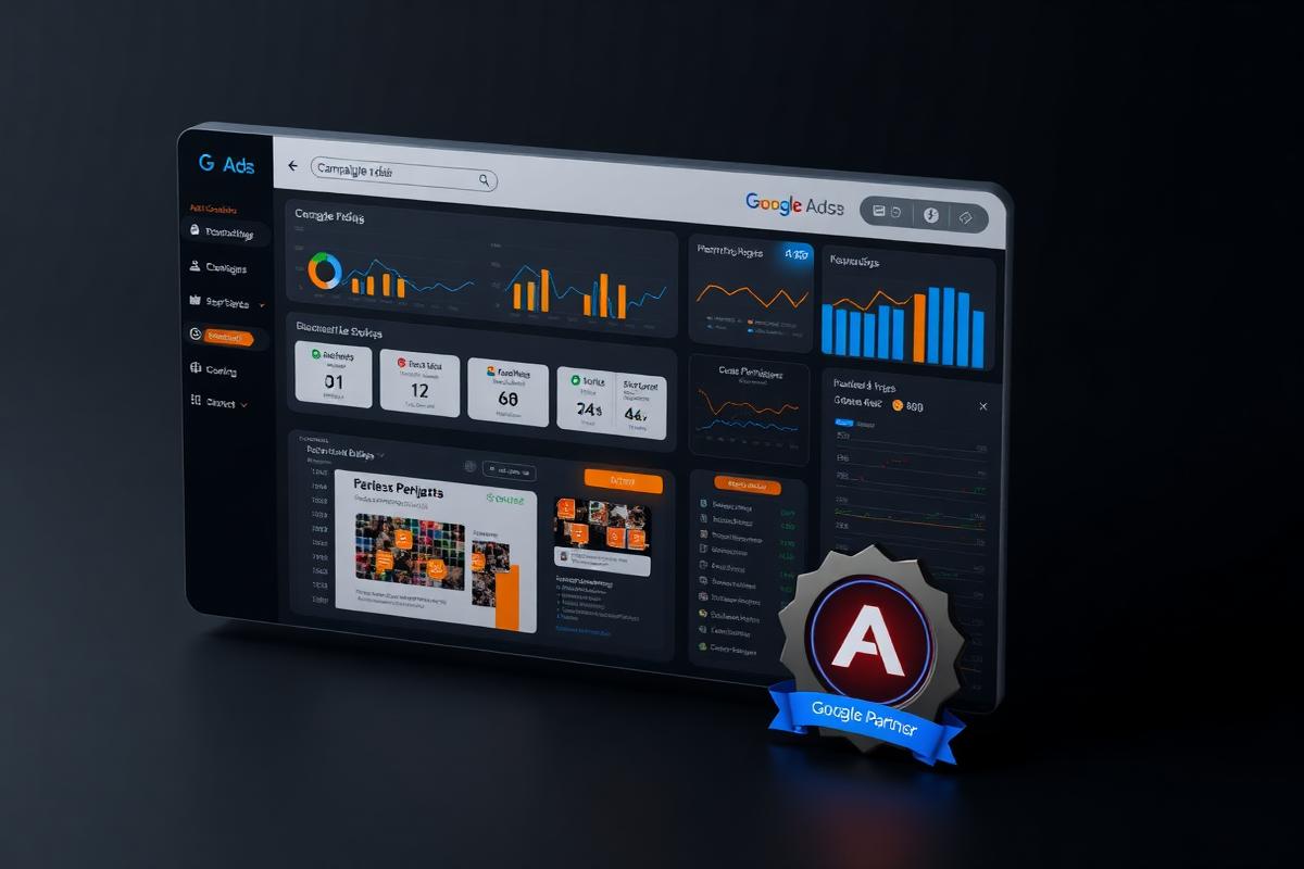 Google Ads Kampagnen-Dashboard mit Performance-Metriken